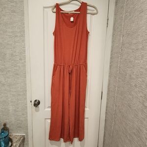 Zenana Outfitters Terracotta Sleeveless Jumpsuit Size XL BNWT